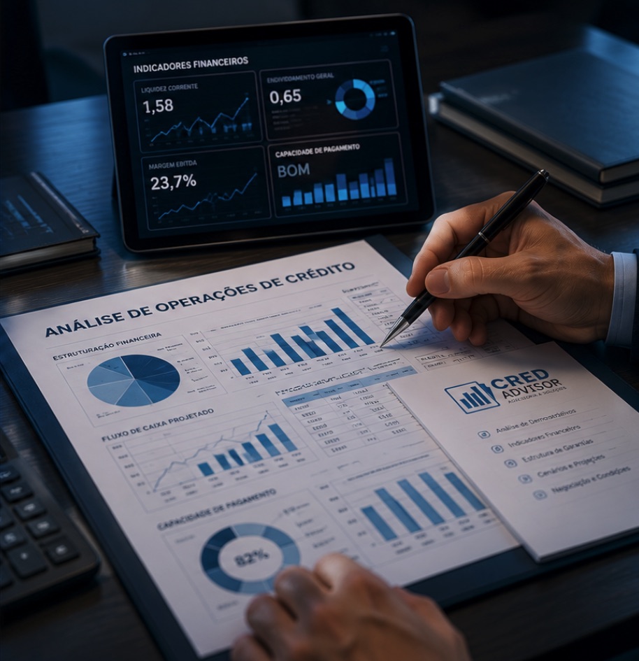 Análise de operações de crédito — indicadores financeiros e relatórios