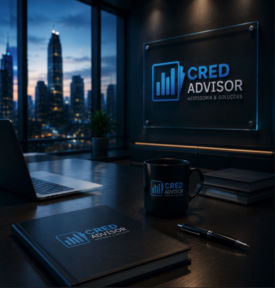Escritório da Cred Advisor com a marca em destaque